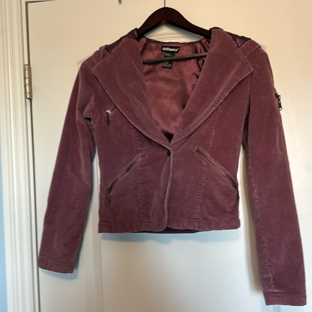 Purple corduroy jacket (S)
